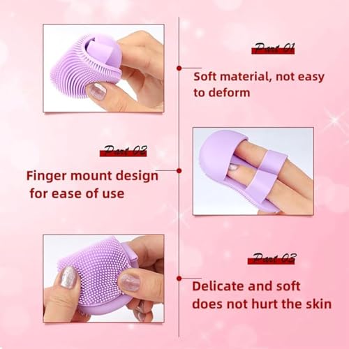 SPAREQUE Face Scrubber for Women and Men, Silicone Face Cleansing Brush Face Scrubbers Soft Exfoliators Cleaning Tool Massage Washing Pore Cleanser Pimples Blackhead Remover Deep Cleans Skin Care 1pcs - Image 5