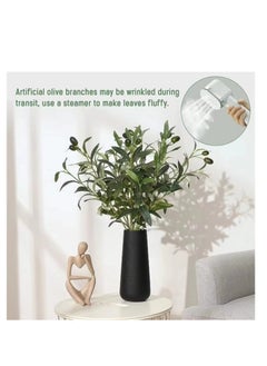 SYOSI Faux Olive Branches for Vases, Olive Tree Branches with Lifelike Olives, Artificial Greenery Stems Decor, for Indoor Outside DIY-Wreath Decor, for Centerpieces Floral Arrangements Vases (3Pcs, 48 cm)  - Image 5
