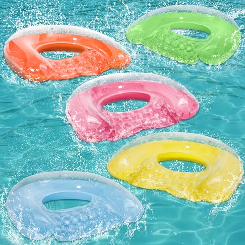 PuppyuWill 5 Pack Pool Floats Adult PuppyuWill Minimalist Design Pool Chair Float 52 X 38 Dopamine Colors Drifter Chair Hammock 3in1 Inflatable Pool Toys for Pool Party Lake River Sea Outdoor - Image 1
