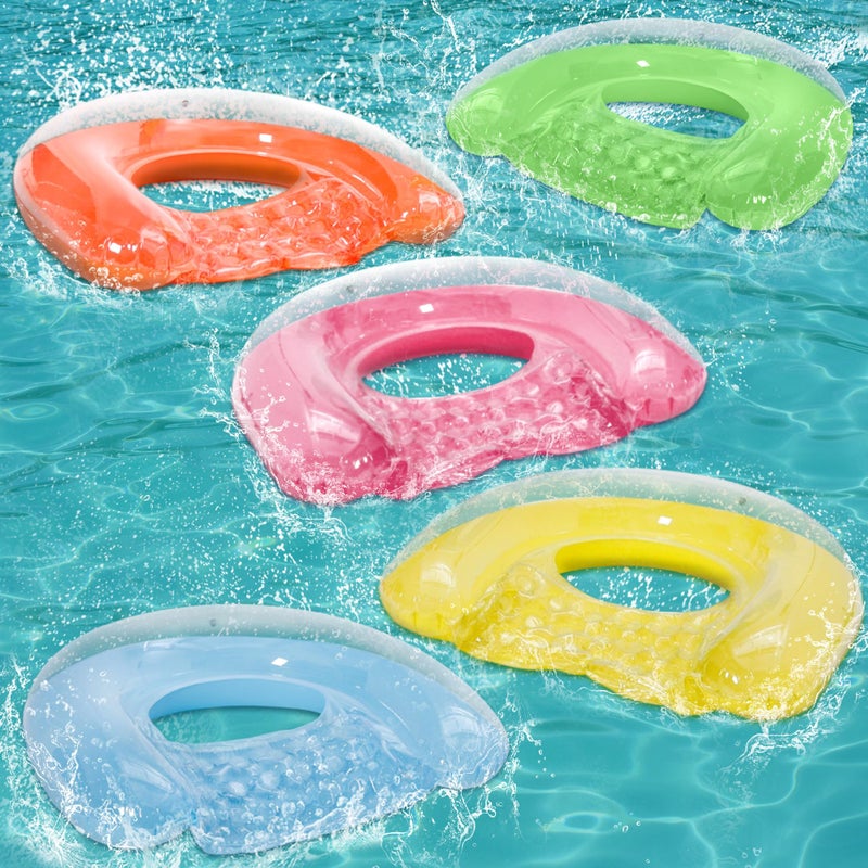 PuppyuWill 5 Pack Pool Floats Adult PuppyuWill Minimalist Design Pool Chair Float 52 X 38 Dopamine Colors Drifter Chair Hammock 3in1 Inflatable Pool Toys for Pool Party Lake River Sea Outdoor - Image 2