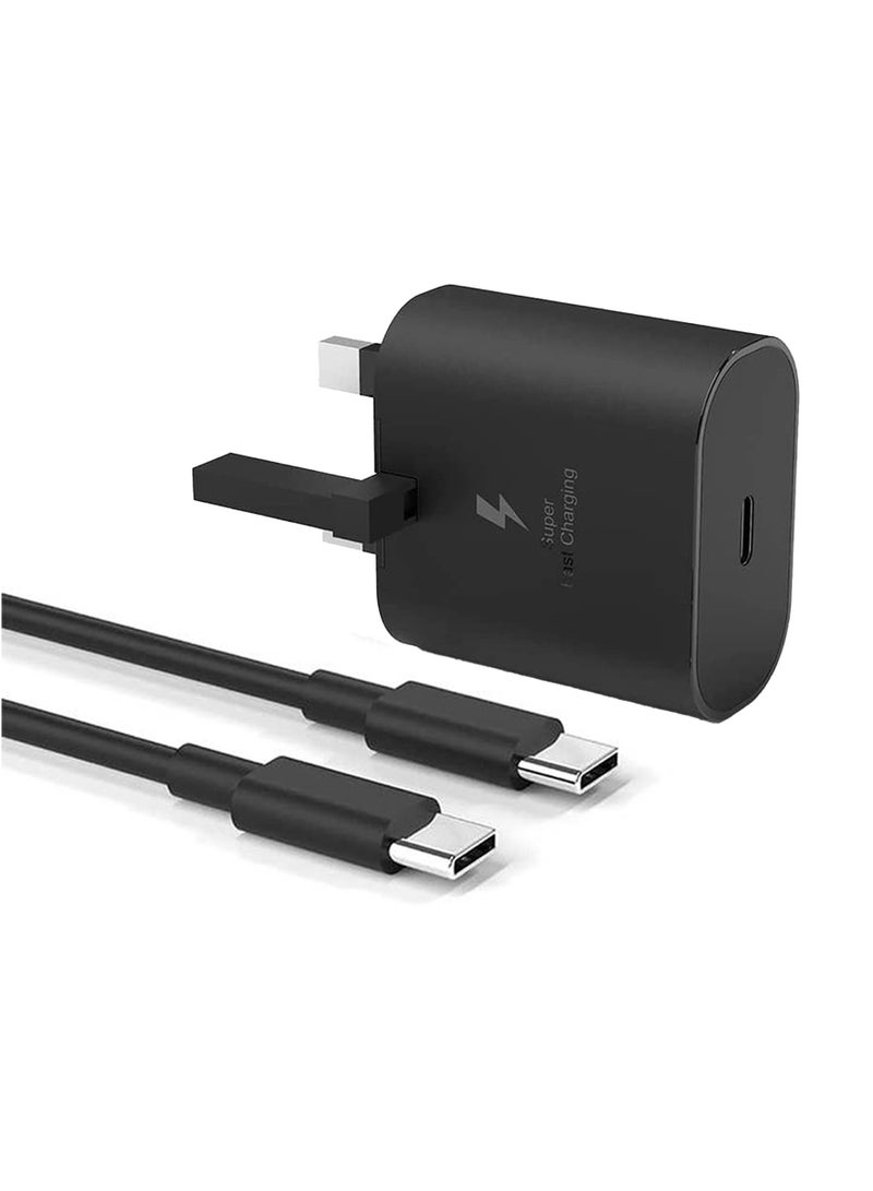 Choosey 25W Samsung Type C Charger - Super Fast Charger With USB C Wall Adapter And 1m USB-C to USB-C Cable, Compatible with Galaxy S Series, Note Series, and USB-C Devices, Android Charger - Image 1