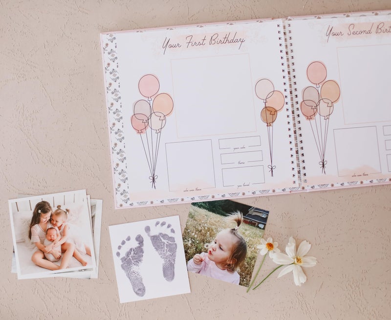Lucy Darling Baby Memory Book â€“ Wildflower Meadow | Floral Baby Girl First Year Journal & Photo Album | Luxury Keepsake Book for Milestones & Memories | Elegant Gift - Image 2