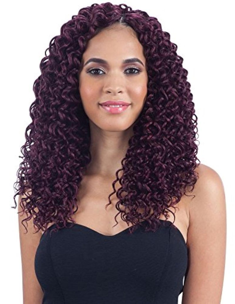 BEACH CURL 12 2 Dark Brown  Synthetic Crochet Braid