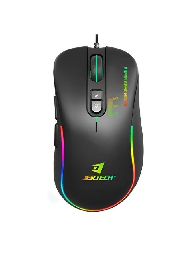 جيرتك ماوس الألعاب LED الاحترافي GearTek XP13 – 6 أزرار قابلة للتخصيص وتصميم مريح للاعبين - Image 1