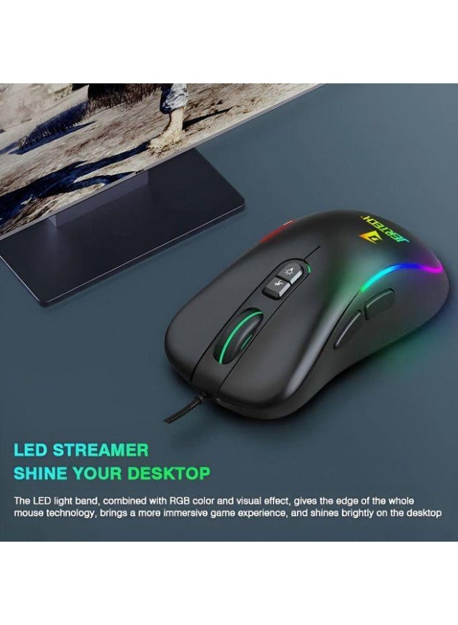 جيرتك ماوس الألعاب LED الاحترافي GearTek XP13 – 6 أزرار قابلة للتخصيص وتصميم مريح للاعبين - Image 4