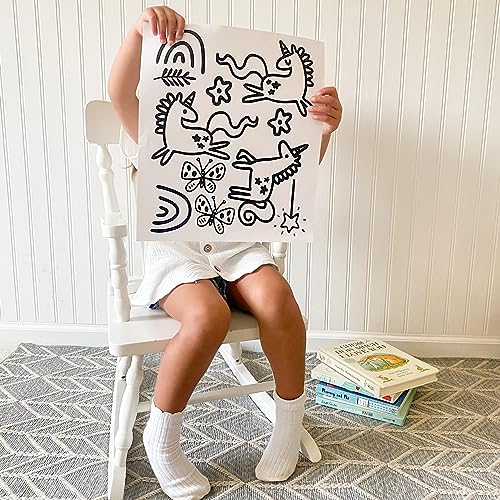The Boho Design Unicorns and Rainbows Wall Decals Peel and Stick for Kids, Baby Bedroom Nursery and Living Room. 40 pcs Vinyl Wall Stickers Decor (Black) - Image 5