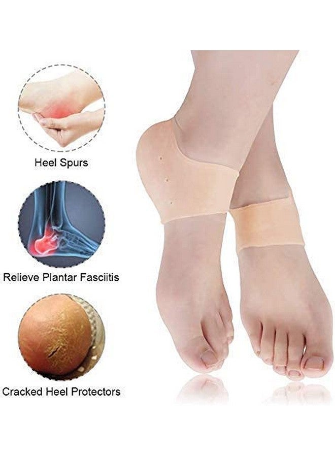 WOLTAX Anti Crack Half and Full Length Silicone Foot Protector Moisturizing Socks for Foot-Care and Heel Cracks For Men And Women - (Free Size) (HEEL SOCKS) - Image 4