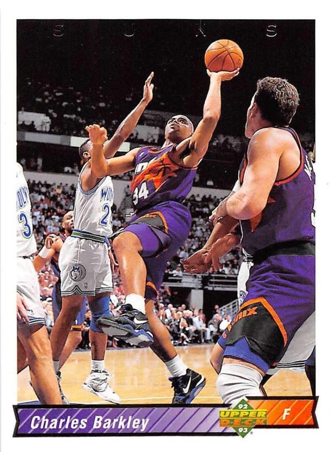 Upper Deck 1992-93 Upper Deck Basketball High Series (Text and Logo Hologram) #334 Charles Barkley Phoenix Suns Official UD NBA Trading Card - Image 1