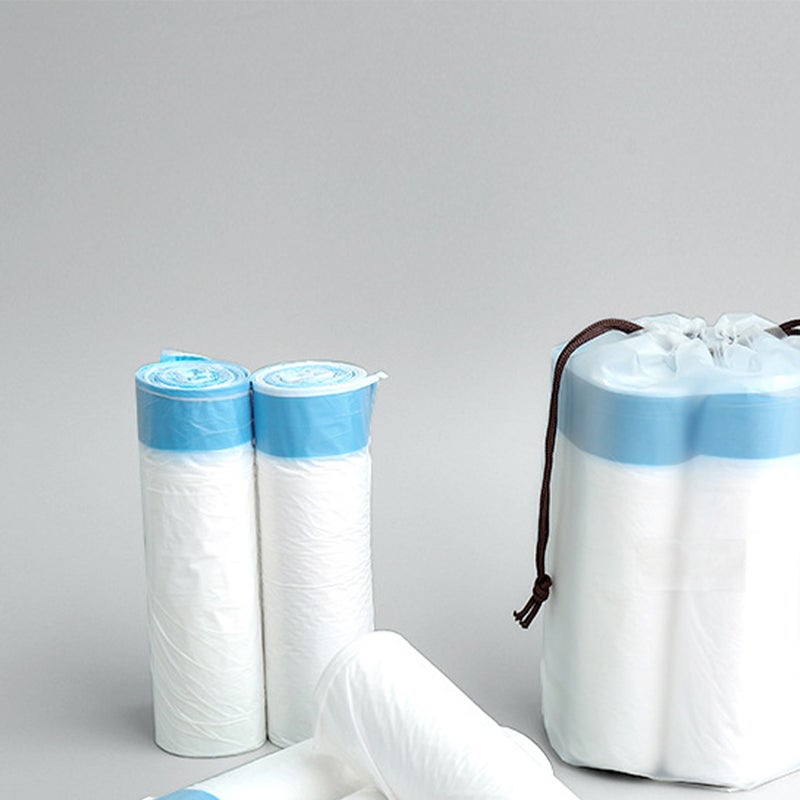 10 Rolls Drawstring Garbage Large Capacity Thickened for Home Bathroom Kitchen ( ,15 Per Roll) - Image 4