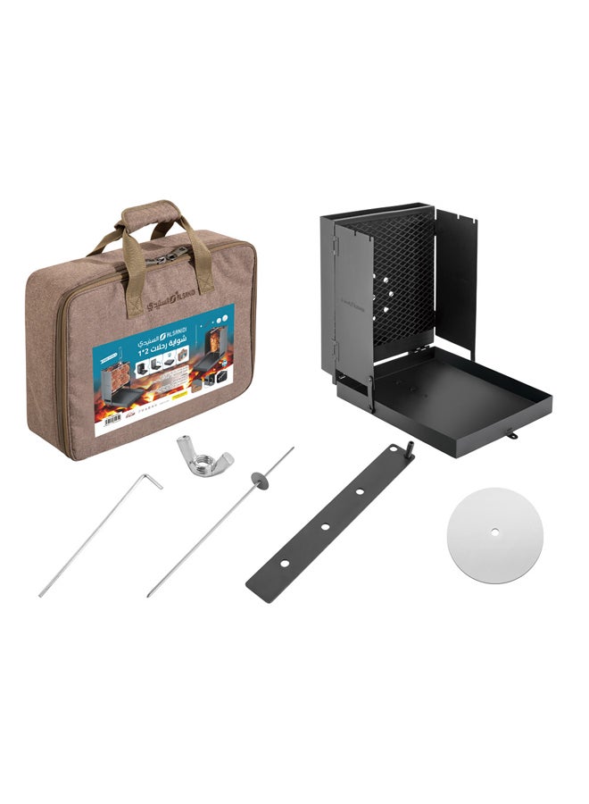 السنيدي شواية رحلات 2 × 1، شواية خارجية، اسود، مقاس40*32*45سم - Image 5