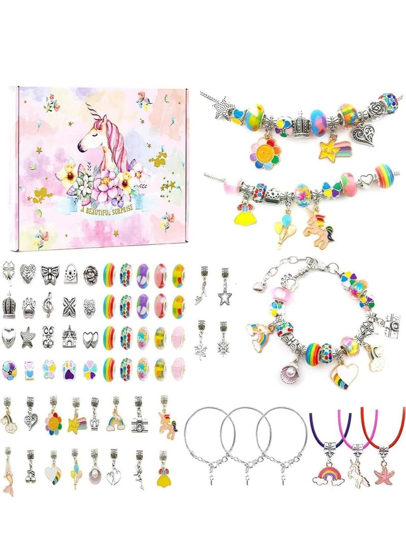 RATSAW Bracelet Making Kit for Girls DIY Jewelry Charms Charm Bracelets Kit for Beads Birthday and Holiday Unicorns Gifts Kids Arts and Crafts for Girls Toys Kids Ages 6 to 12  - Image 1