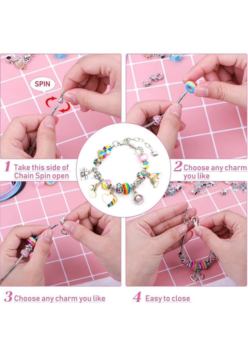 RATSAW Bracelet Making Kit for Girls DIY Jewelry Charms Charm Bracelets Kit for Beads Birthday and Holiday Unicorns Gifts Kids Arts and Crafts for Girls Toys Kids Ages 6 to 12  - Image 2