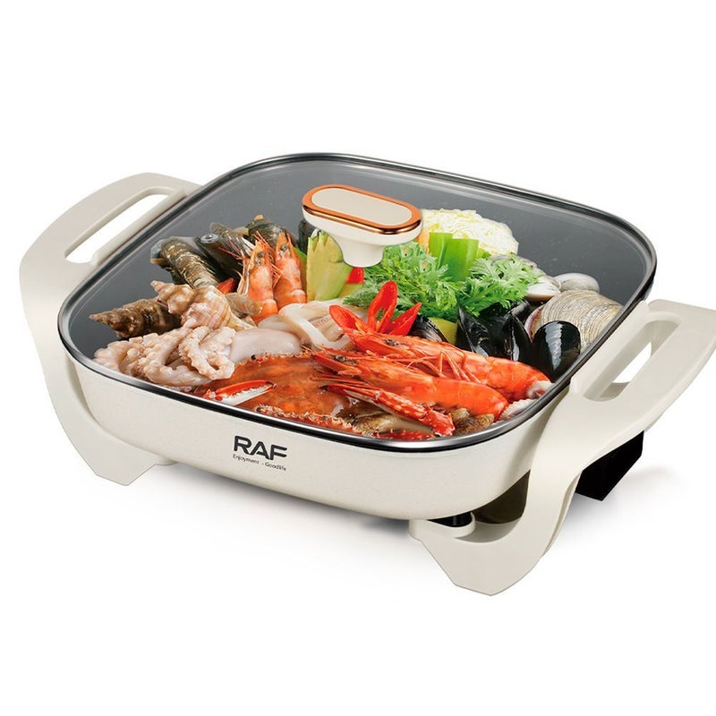 RAF European Standard Cross-Border Multifunction Electric Cooker & Grill, Home Electric Hot Pot and BBQ All-in-One Pot, Electric Cooking 5400 - Image 3