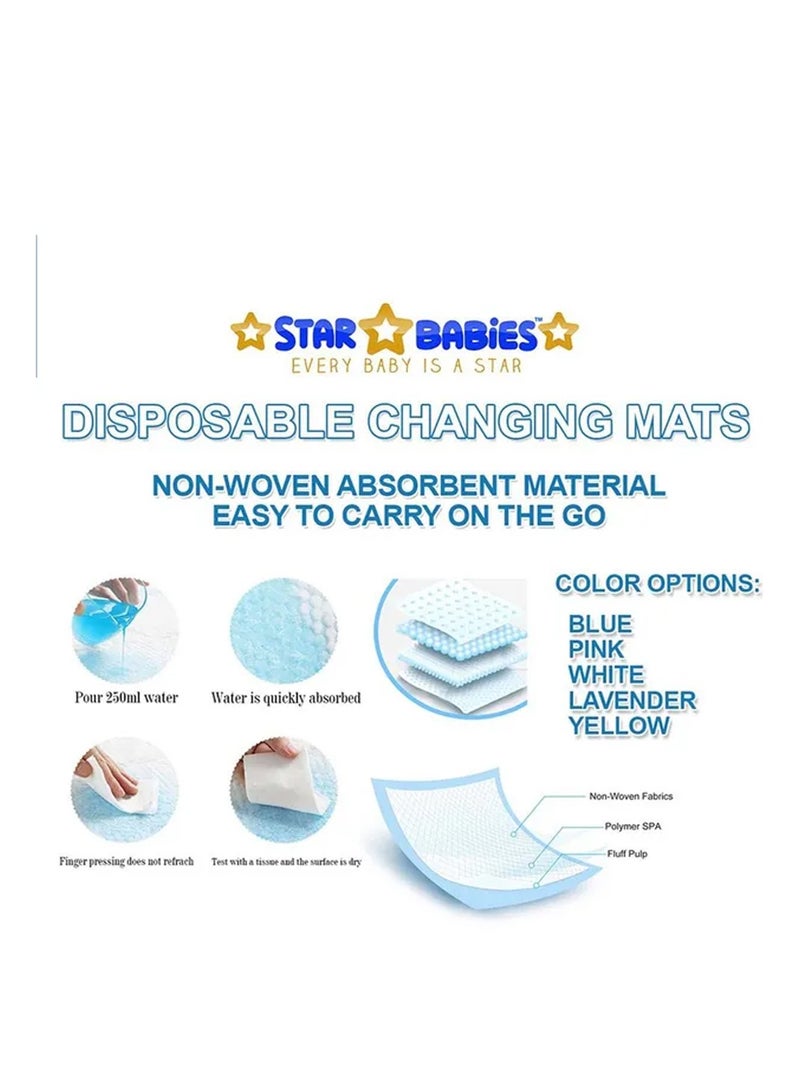A TO Z A to Z - Disposable Changing Mat size (45cm x 60cm) Large- Premium Quality for Baby Soft Ultra Absorbent Waterproof - Pack of 155 - Blue - Image 3