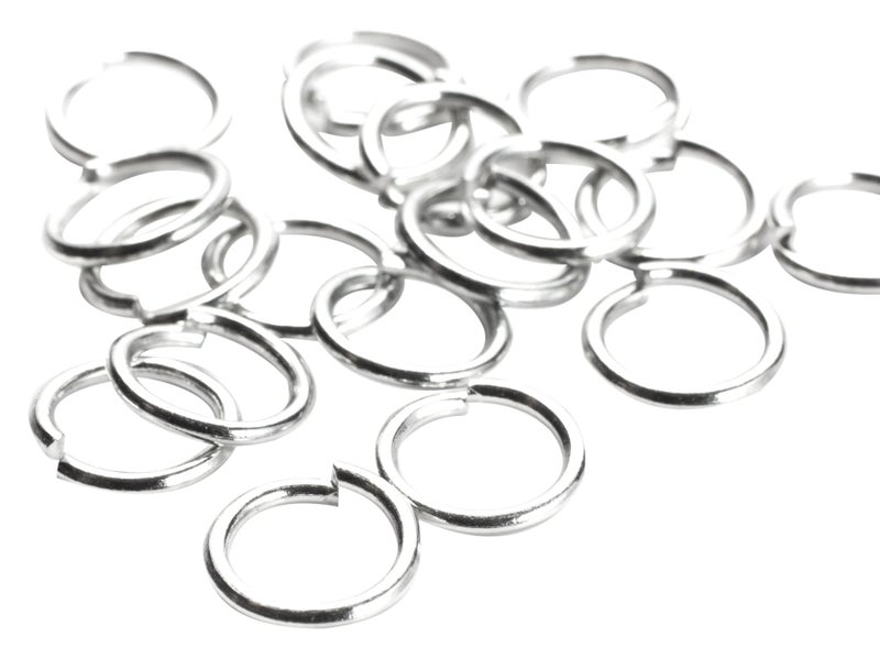 Cousin 100 pc 8mm Open Jump Rings - Silver - Image 4
