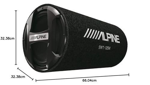 Alpine SWT-12S4 1500W Max (300W RMS) Single 12" Sealed Subwoofer Tube Enclosure - Image 2