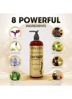 Shiny Leaf DHT Pro Shampoo Advanced Formula with Procapil and Capixyl, DHT Blockers and Natural Extracts, Anti-Thinning Shampoo for Men and Women, Revitalizes Scalp, Stimulates Follicles for Thicker Fuller Hair  - Image 3