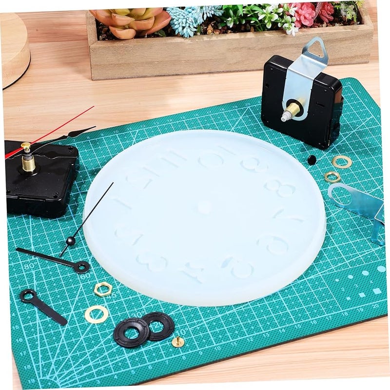 طقم آلية الساعة مع قالبين من السيليكون يعمل بالبطارية لمشاريع الساعات DIY - Image 5