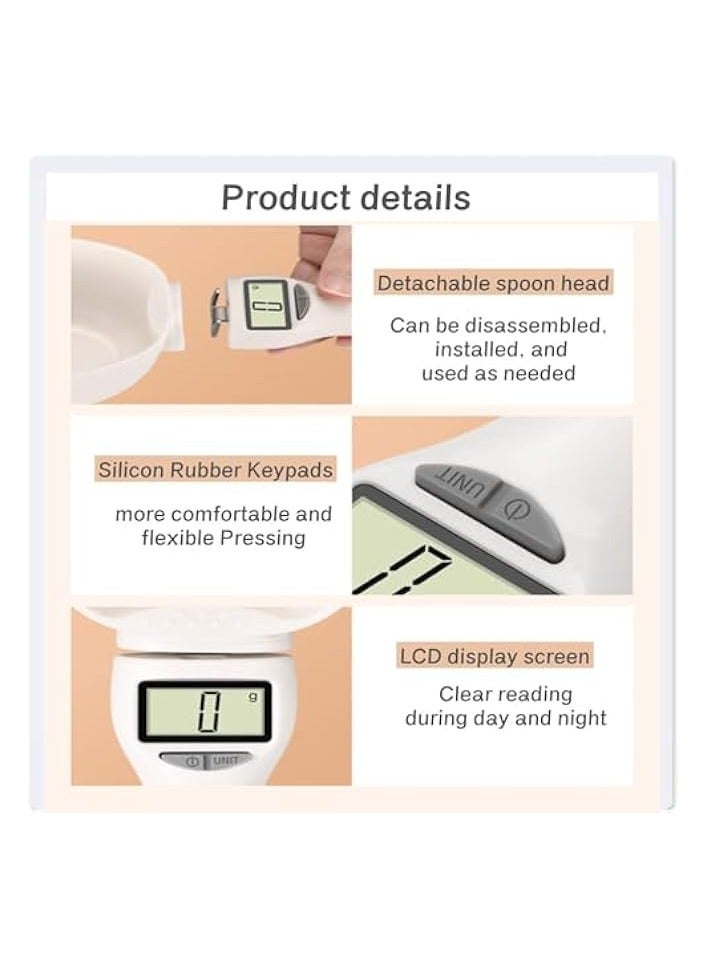 PROMASS Smart Electronic Weighing Spoons | Portable Measuring Spoons for Pets, Cats, Dogs, Mini Electronic Kitchen, Digital Food Spoons, Scales with LED Display - Image 5