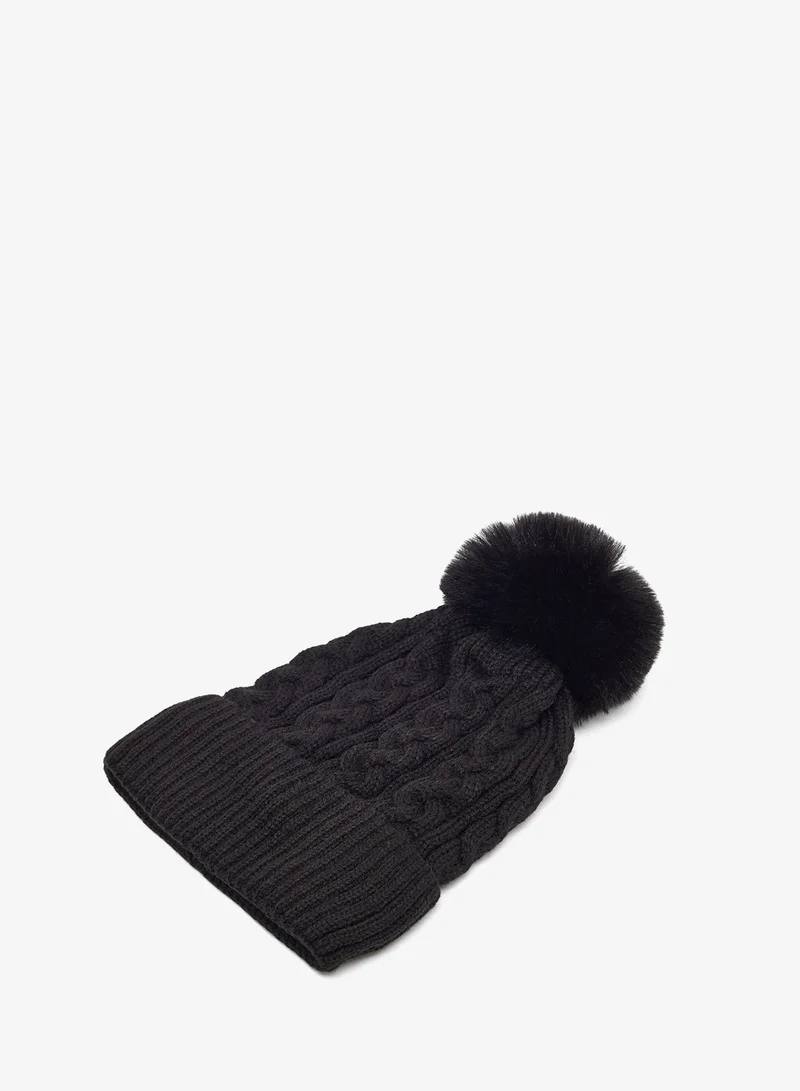 Ginger Knitted Textured Beanie