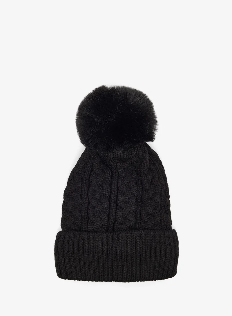 Ginger Knitted Textured Beanie