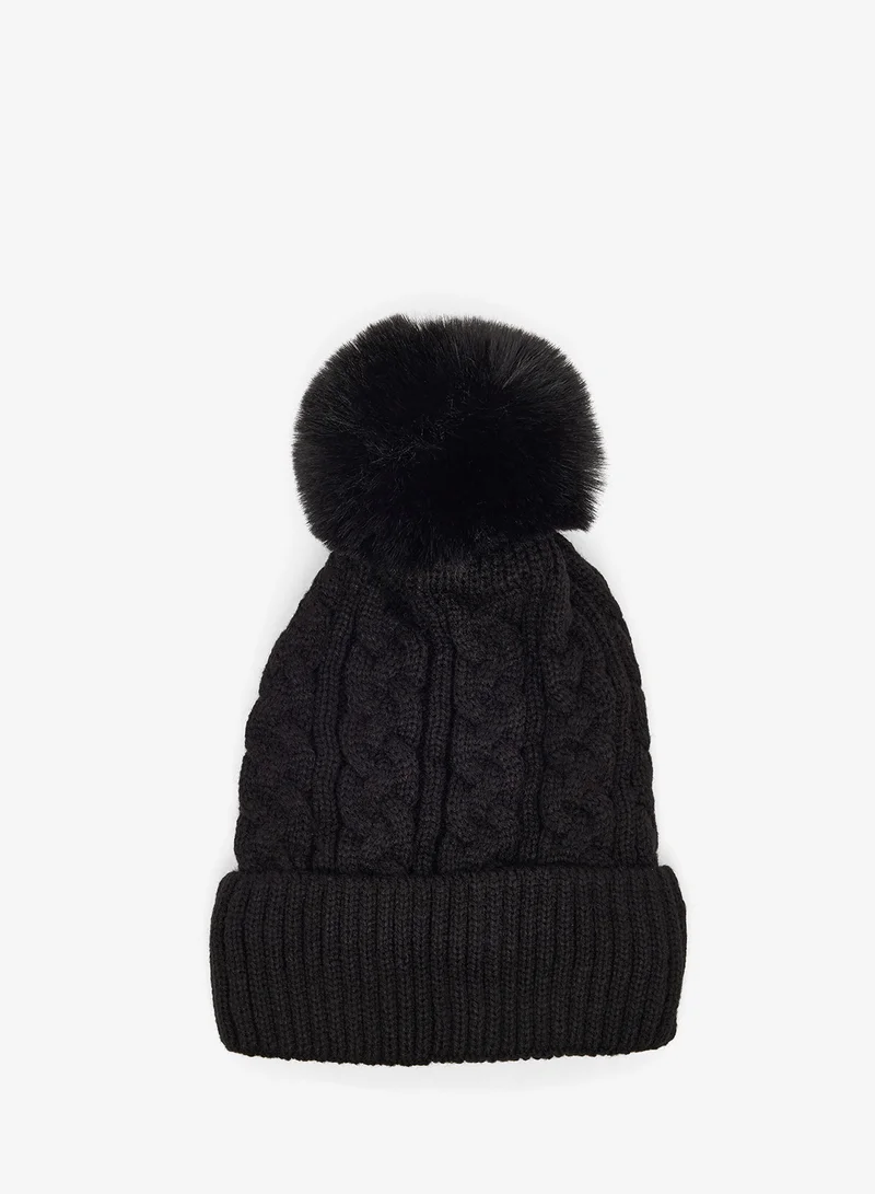 Ginger Knitted Textured Beanie