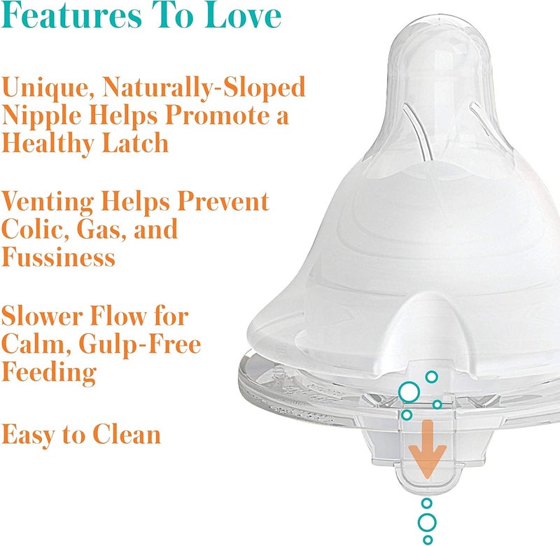 Evenflo Feeding Balance + Wide Neck Glass Bottles - 6oz 3 Pack - Image 5