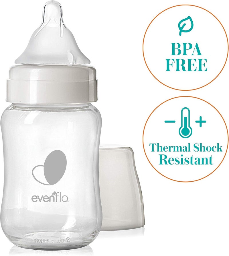 Evenflo Feeding Balance + Wide Neck Glass Bottles - 6oz 3 Pack - Image 4