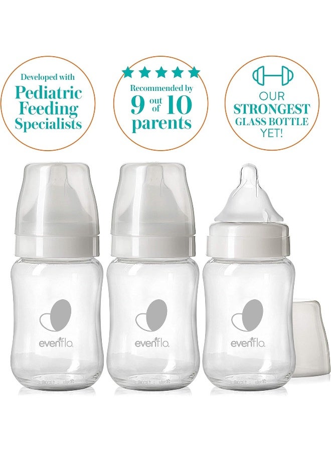 Evenflo Feeding Balance + Wide Neck Glass Bottles - 6oz 3 Pack - Image 3