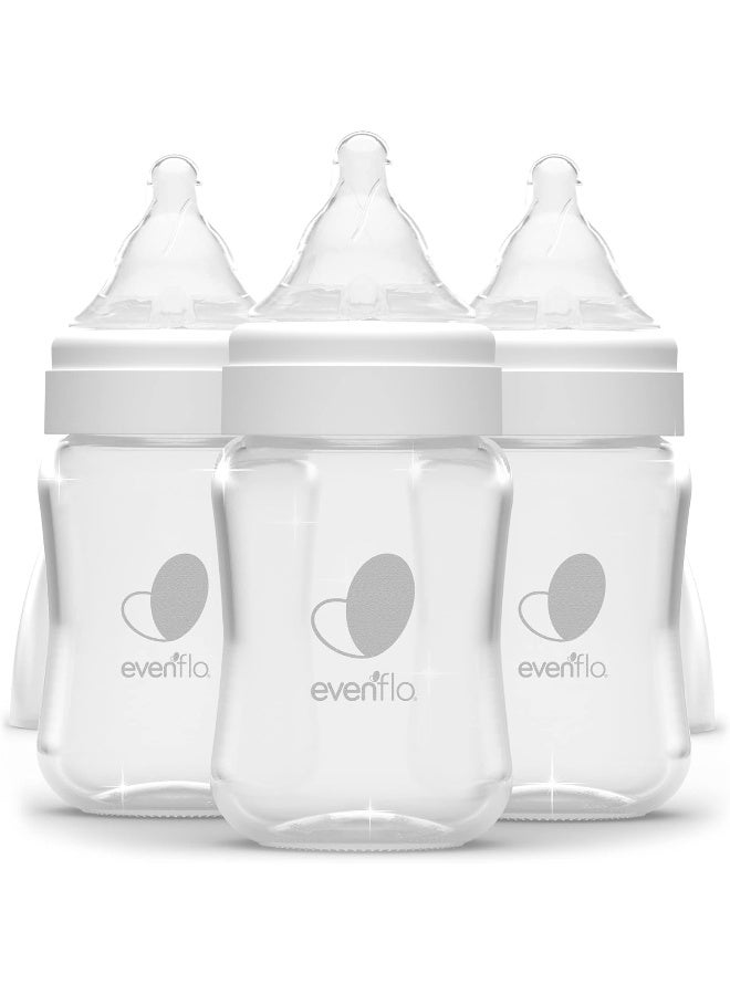 Evenflo Feeding Balance + Wide Neck Glass Bottles - 6oz 3 Pack - Image 1