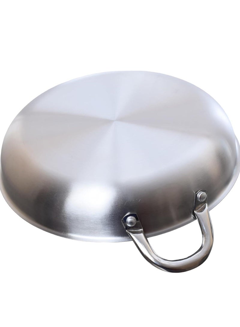 Non-stick Stainless Steel Frying Pan With Two Hands - 26CM - Image 2