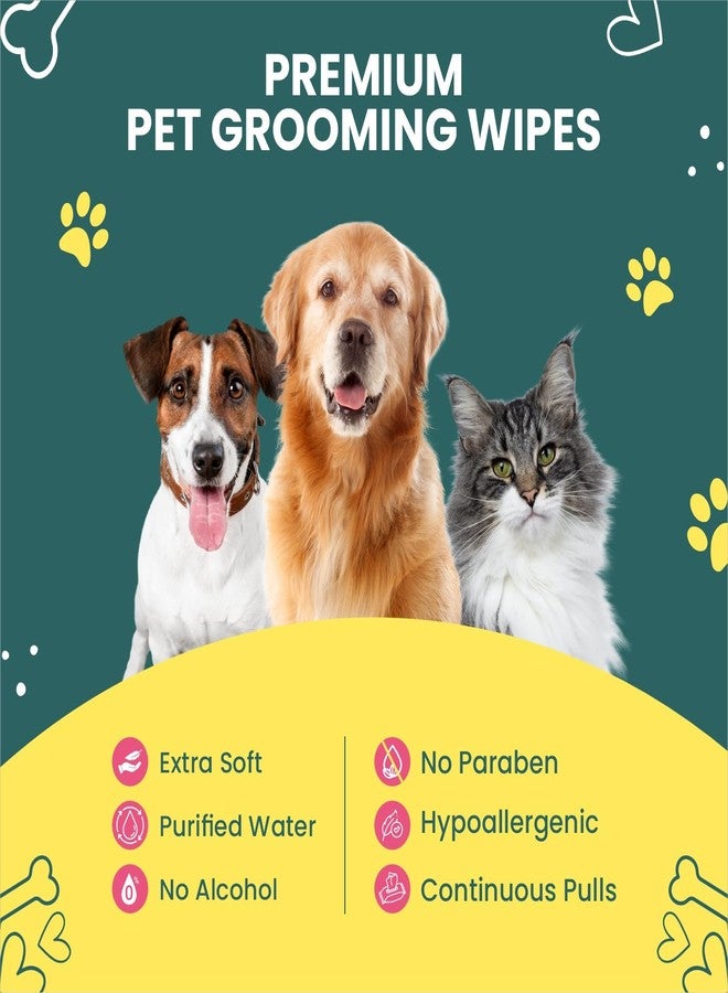 Silk Soft Pet Wipes | 160 Wipes (80 Pulls x 2 Packs) | Gentle Cleaning Wipes for Dogs & Cats | Deodorizing & Skin-Friendly Pet Grooming Wipes | Ideal for Paws, Fur, Face & Body - Image 2