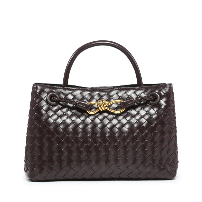 Horizontal Hand-Woven Bag Large-Capacity Shoulder Crossbody Bag Women'S Casual Commuting High-End Handbag - Image 1