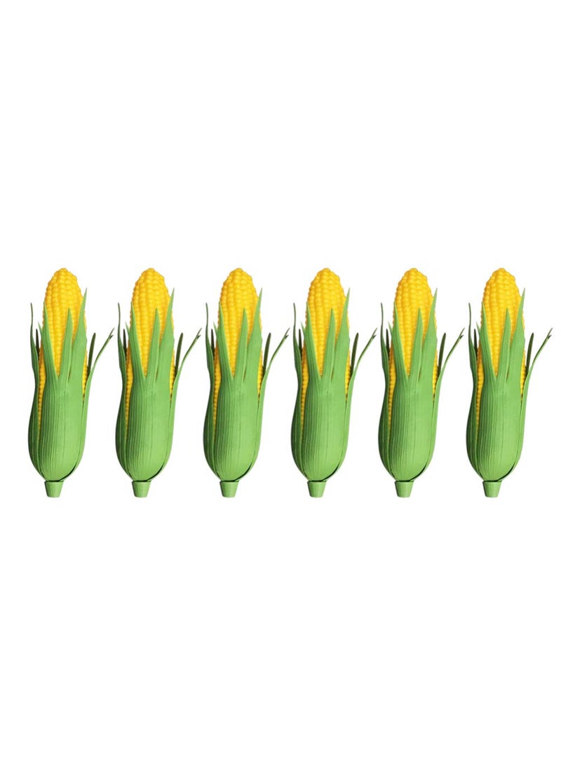 Vosarea 6pcs Artificial Corn  Lifelike Corn Fake Simulation Vegetable Decorations Photo Props Green  - Image 1