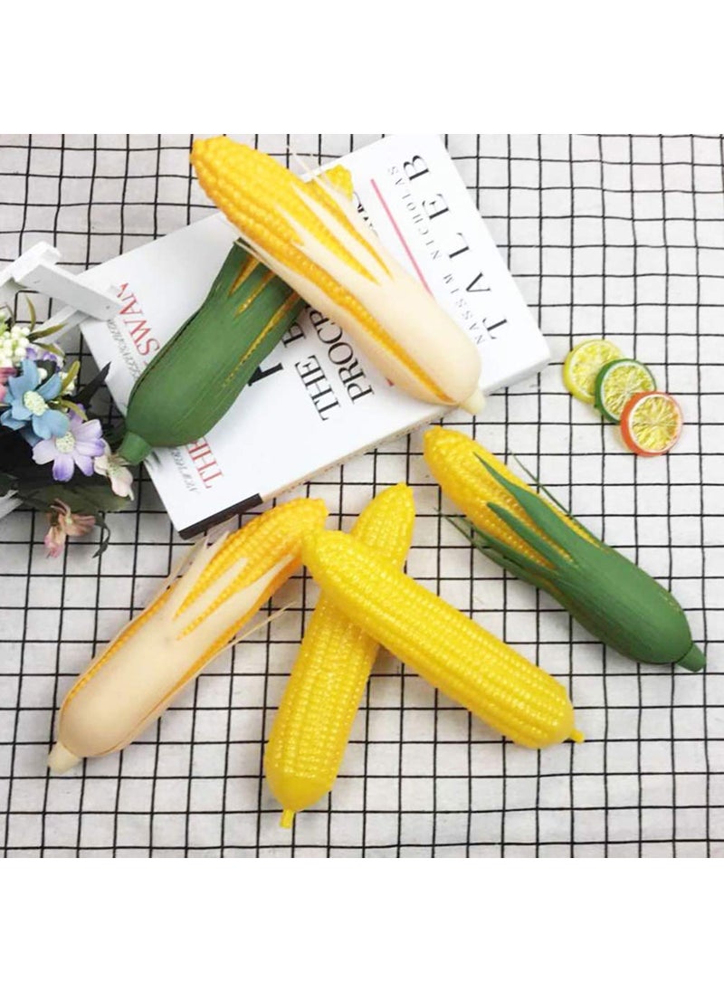 Vosarea 6pcs Artificial Corn  Lifelike Corn Fake Simulation Vegetable Decorations Photo Props Green  - Image 2