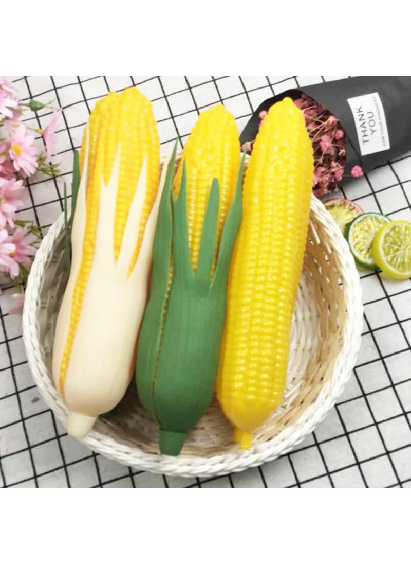 Vosarea 6pcs Artificial Corn  Lifelike Corn Fake Simulation Vegetable Decorations Photo Props Green  - Image 3