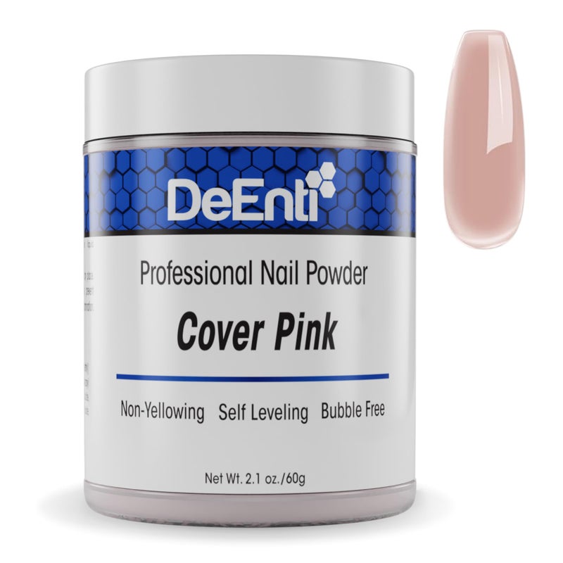 DeEnti Acrylic Nail Powder - 2oz Cover Pink|Professional Grade, Bubble-Free Acrylic Powder for Nails | Long-Lasting, Chip-Resistant Nail Acrylic Powder for Carving, Extensions & Fake Nails - Image 1