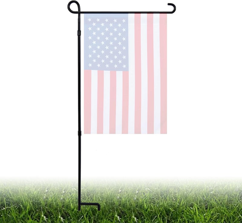 YEAHOME Garden Flag Stand Holder, Metal Premium Yard Flag Holder Weather-Proof, Powder-Coated Flagpole, Christmas Garden Flag, Outdoor Garden Decor Decoration - Image 1
