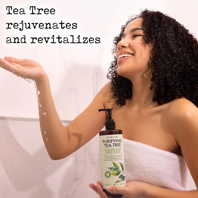 Pharm to Table Soothing Tea Tree Body Wash SulfateFree Shower Gel Nourishing Hydration Soothes Dry Itchy Skin Infused with Tea Tree oil Mint Vitamin E Aloe 162oz - Image 5