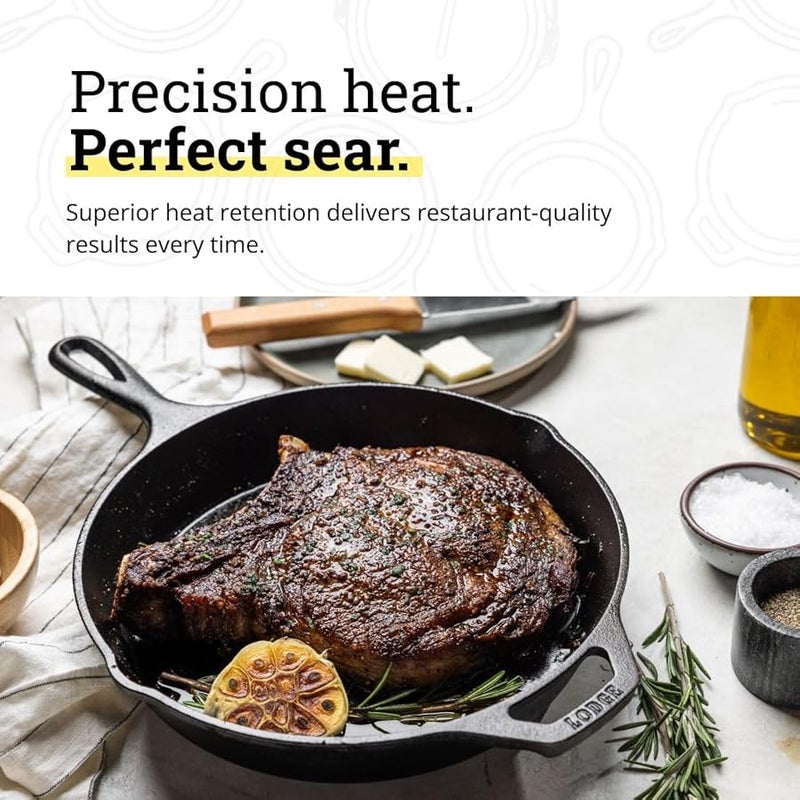 Lodge 3 Piece Skillet Set (5SK, 8SK, 10SK) - Image 4
