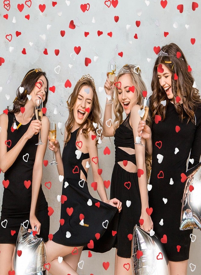 MARFOREVER Valentines Day Confetti, Red Heart Glitter Confetti Valentine's Day Metallic Foil Heart Love Table Scatter Sprinkles Sequins for Wedding Bridal Shower Birthday Party Favors Decorations - Image 5