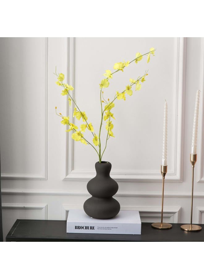 Tenforie Flower Vase Ceramic Vases for Decor, Flower Vase for Home Decor Living Room, Home, Office, Centerpiece,Table and Wedding Dark Grey - Image 5