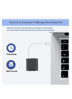 AMBERJACK Voice Recorder with Magnet Voice Activation 16GB Mini Audio Recorder USB Rechargeable Sound Recorder for Meetings Interviews Lessons  - Image 3