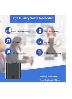 AMBERJACK Voice Recorder with Magnet Voice Activation 16GB Mini Audio Recorder USB Rechargeable Sound Recorder for Meetings Interviews Lessons  - Image 5