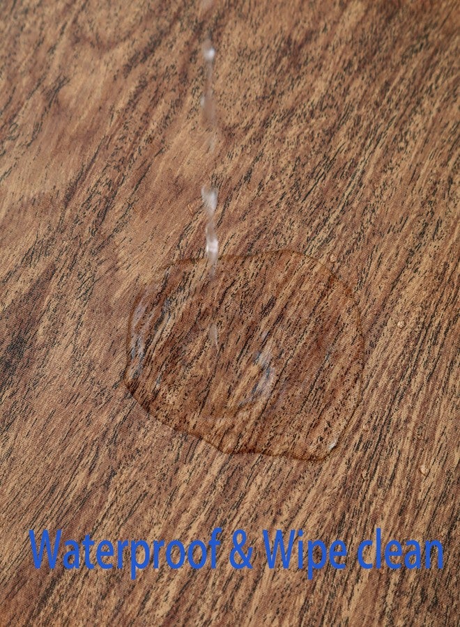 Walrus Heavy Duty Vinyl Tablecloth with Flannel Backing Waterproof Oil-Proof Plastic Table Cloth Stain-Resistant Wipeable Rectangle or Square Table Cover for Indoor and Outdoor (Wood, 54X54 Inch) - Image 4