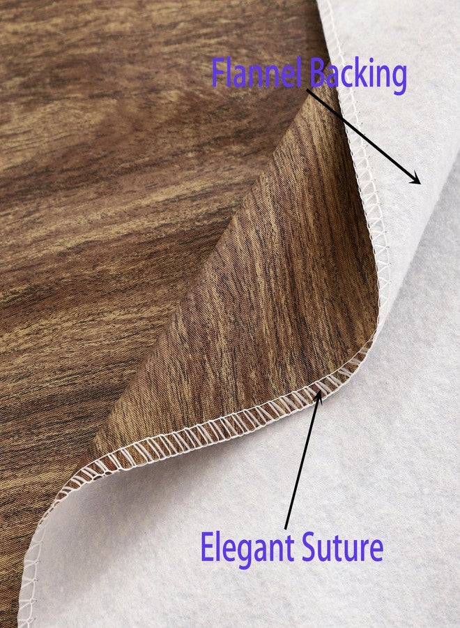 Walrus Heavy Duty Vinyl Tablecloth with Flannel Backing Waterproof Oil-Proof Plastic Table Cloth Stain-Resistant Wipeable Rectangle or Square Table Cover for Indoor and Outdoor (Wood, 54X54 Inch) - Image 3
