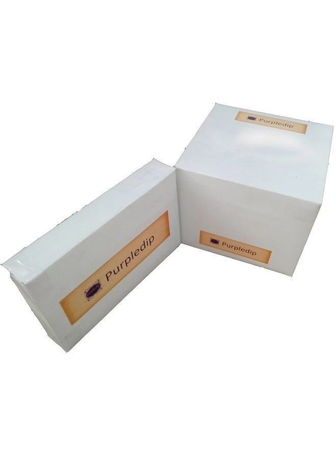 Purpledip Indian Gift Item: Handpainted Marble Coasters, Set of 6 in a Marble Holder (10569) - Image 3