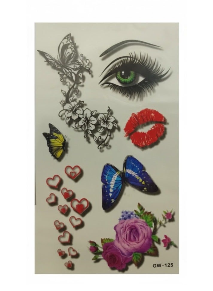 تاتو مؤقت بألوان مميزة وأشكال جذابة. - Image 1