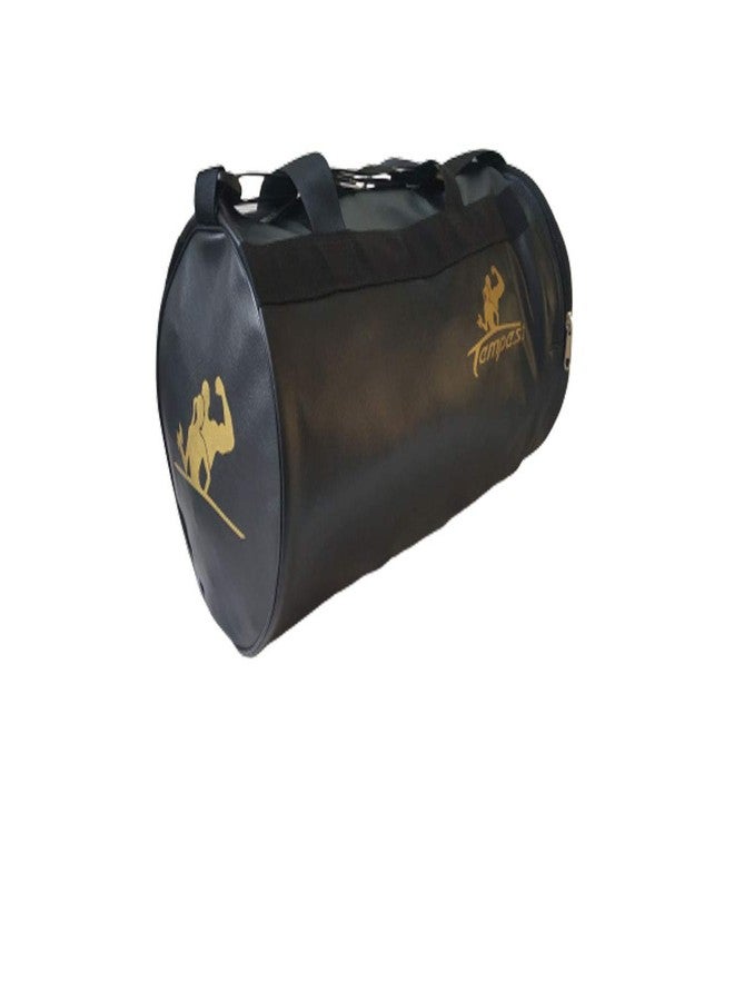 TEMPEST Leatherette Gym Bag Duffel Bag for Fitness Freaks (Black) - Image 3