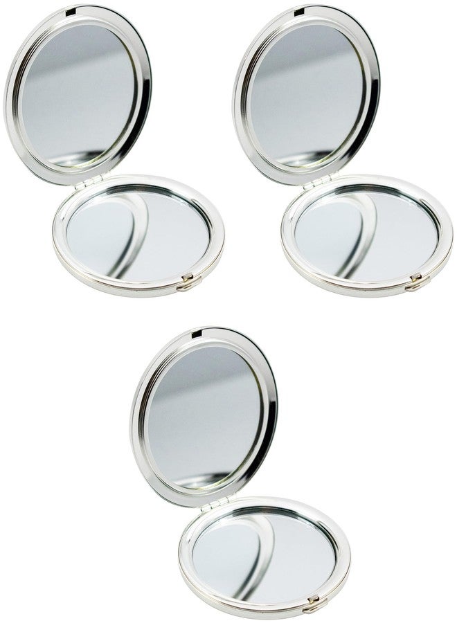 Stephanie Imports Set of 3 Double Sided Magnifying Round Compact Mirrors with Printed Insert (Gatsby Sun Hat) - Image 3